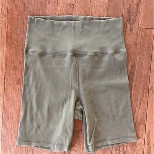 Aerie High-Waist Ribbed Biker Shorts